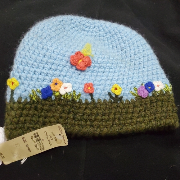 BERGDORF GOODMAN BLUE BABY CASHMERE BEANIE 6/9 MOS - Picture 3 of 4